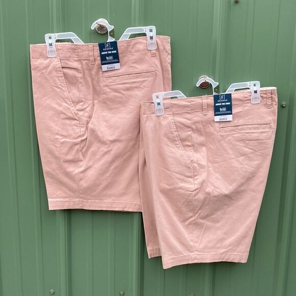 MEN'S Flat Front Above The Knee Comfy Shorts, 9” Inseam, 2-Pack Size 40 - Picture 1 of 8